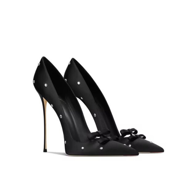 Black Ribbon Heels