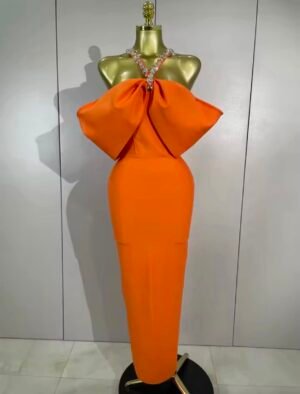Orange Ribbon Dress
