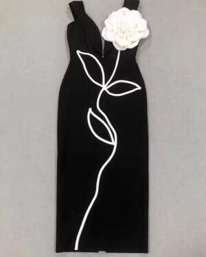 Black Flower Dress
