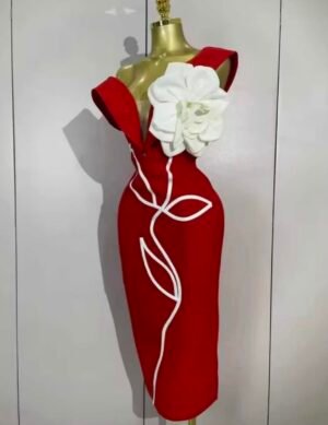 Red Flower Dress